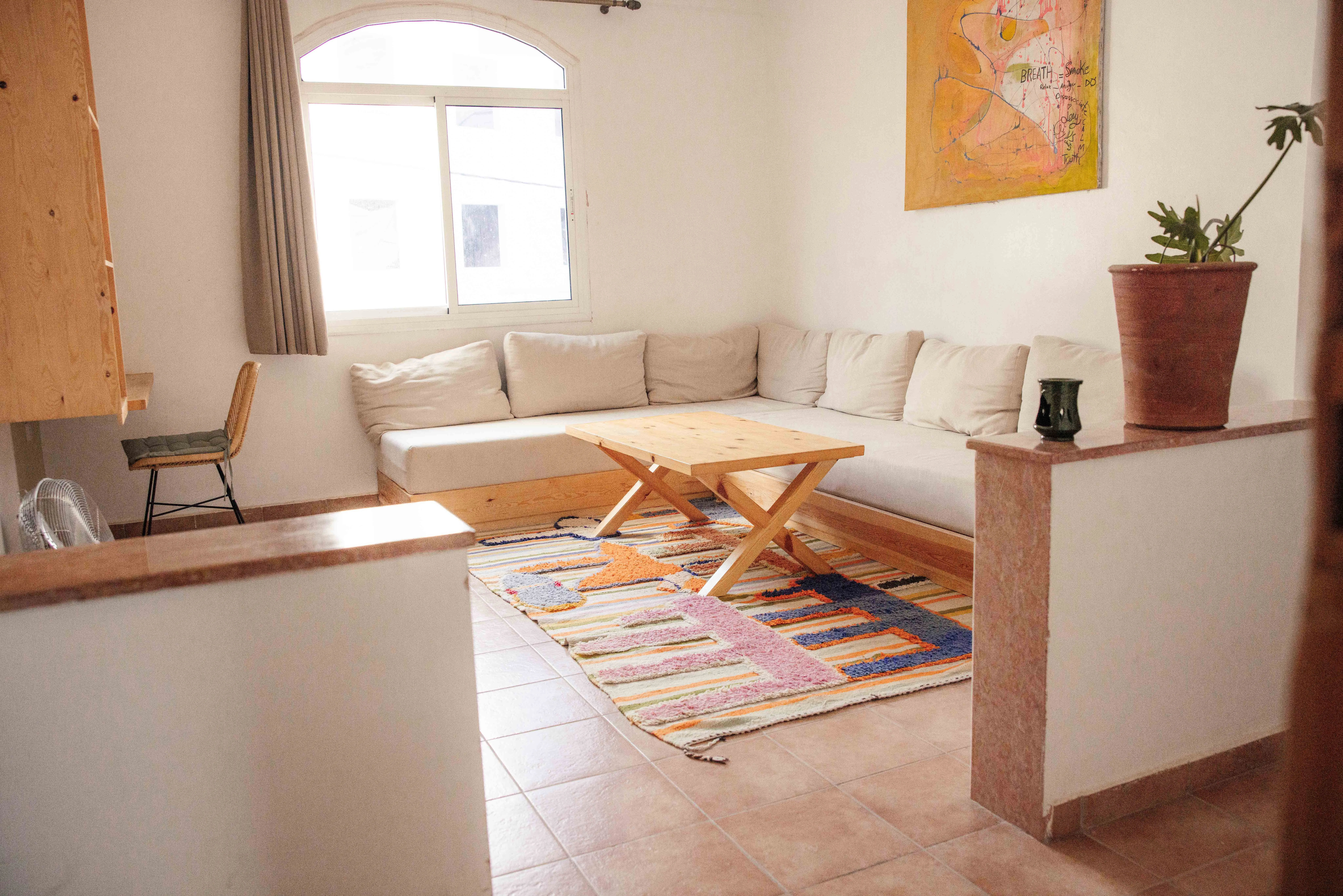 Warm common area at Get Salty Morocco